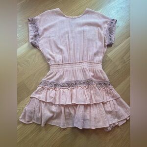 Misa pink short sleeve mini dress!